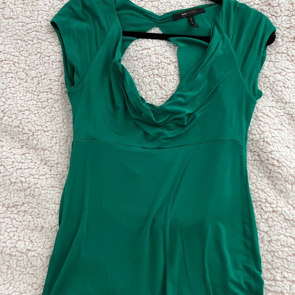 Backless emerald green top